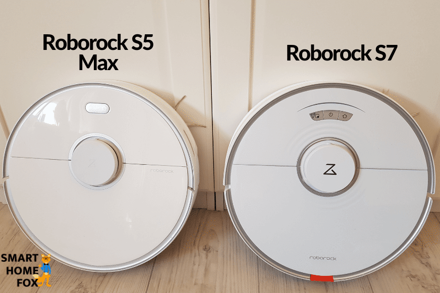 Roborock S7 und der Roborock S5 Max stehen nebeneinander